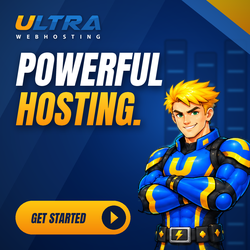 Ultra Web Hosting 250x250 mascot banner
