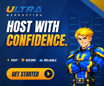 Ultra Web Hosting 336x280 mascot banner