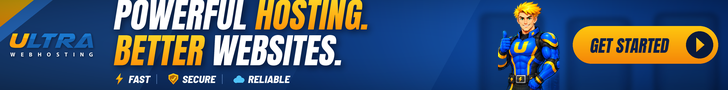 Ultra Web Hosting 728x90 mascot banner